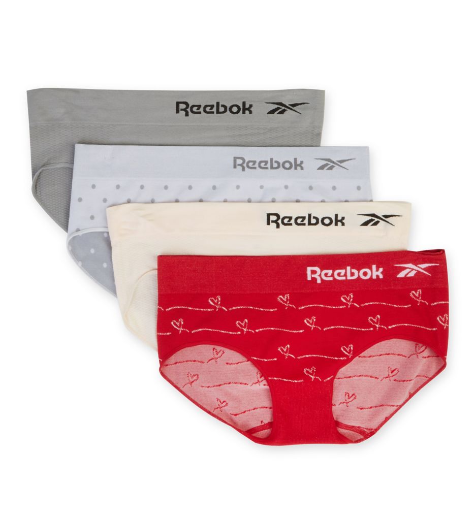 Seamless Hipster Panty - 4 Pack Crimson Dot Assort S by Reebok