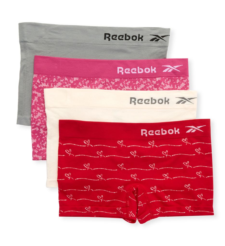 Reebok ~ Womens Boyshort Underwear Panties Nylon Blend 4-Pair ~ XL