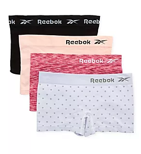 Seamless Boyshort Panty - 4 Pack PinkSpace/Lotus/WDot/B S