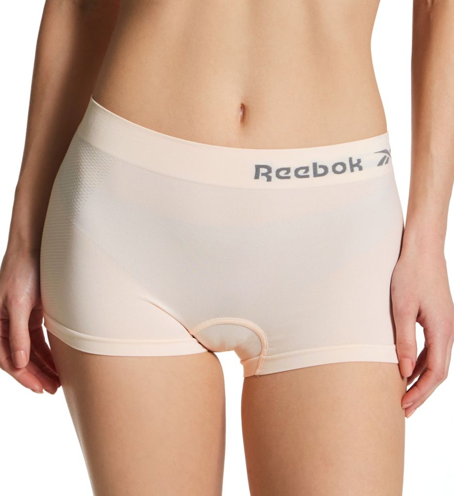 Reebok Women's Underwear Seamless Boyshort Panties, 4-Pack