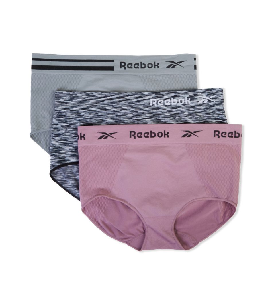 Reebok Womens Seamless Hipster Panties 5-Pack (Large, Black/Nude
