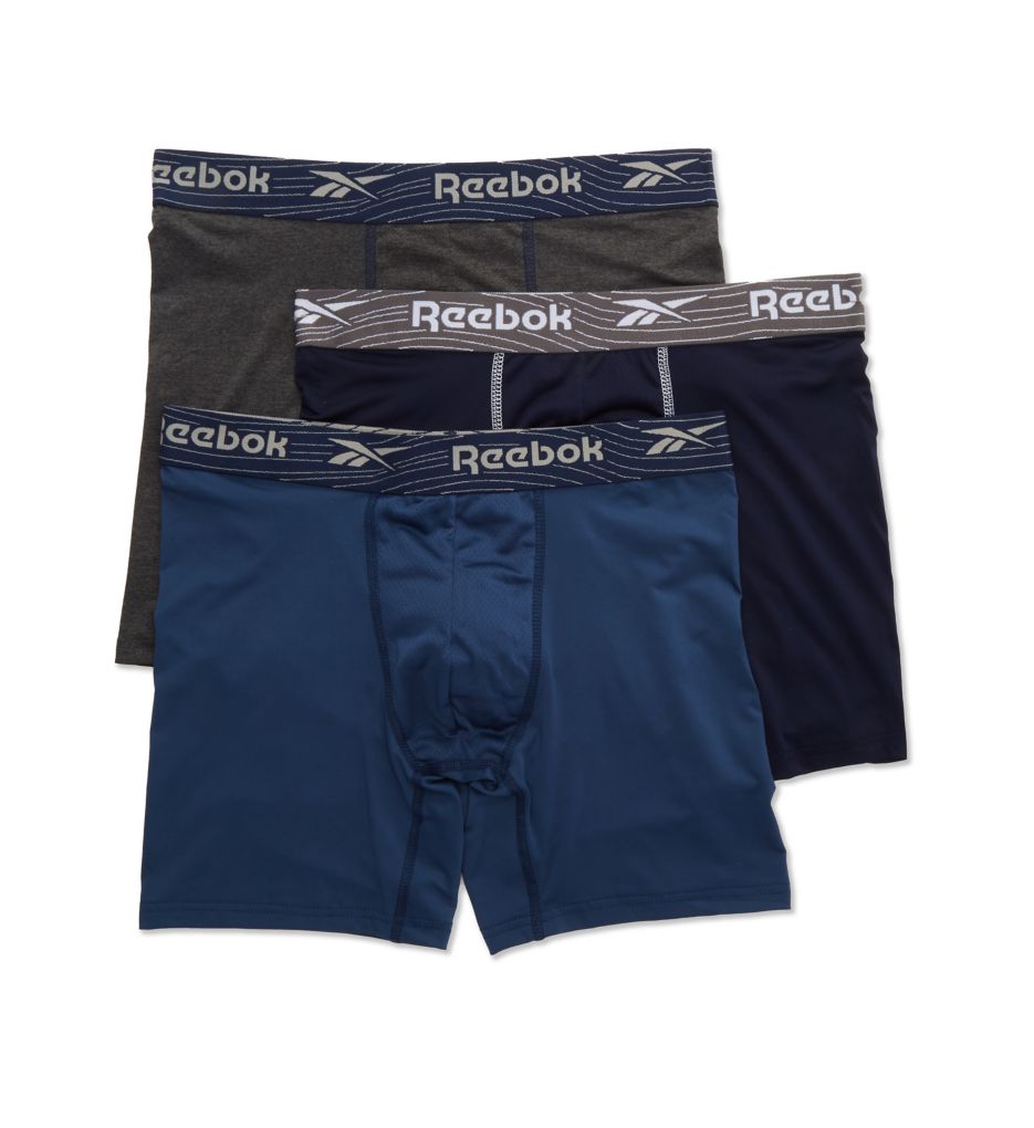 Reebok Men's Active Underwear - Sport Soft Performance Boxer Briefs (4 Pack)