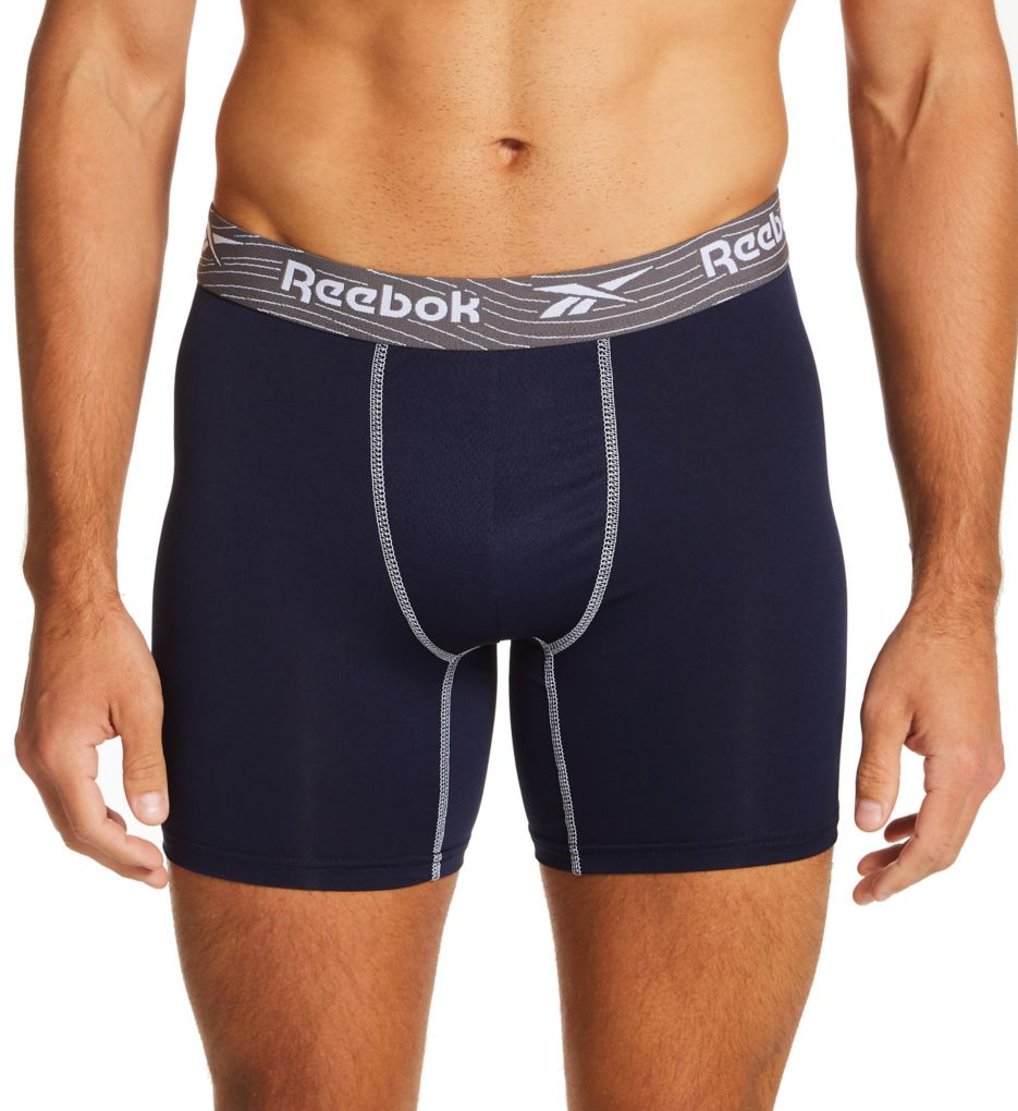 New! 4 Pack Reebok Men's Stretch Performance Boxer Briefs Free