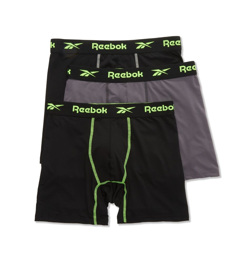 Reebok Boys' Underwear - Performance Boxer Briefs (5 Pack), Black