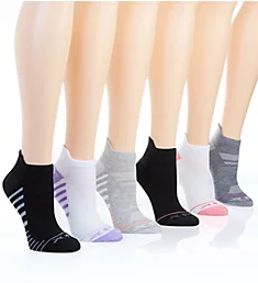 Terry Low Cut Socks - 6 Pack Black/White/Gray O/S