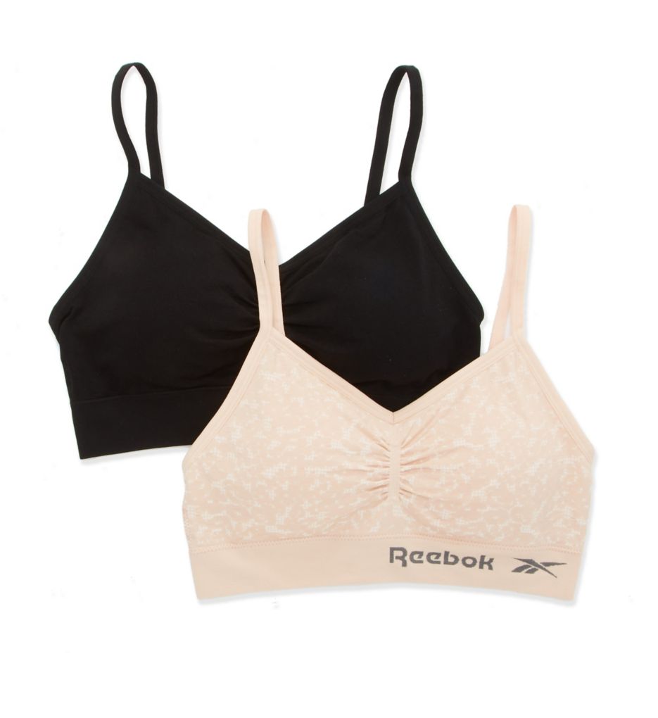 Seamless Ruched Bralette - 2 Pack-cs1