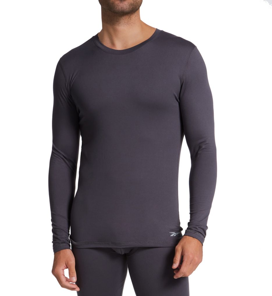 Reebok Sport Soft Long Sleeve Base Layer Shirt BLACKENED PEARL L  - Image 1