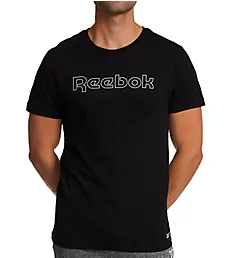 Short Sleeve Crew Neck Graphic T-Shirt Black S