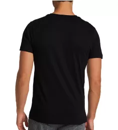 Short Sleeve Crew Neck Graphic T-Shirt Black M