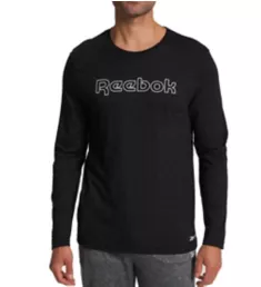 Long Sleeve Crew Neck Graphic T-Shirt Charcoal Heather Grey L