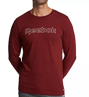 Long Sleeve Crew Neck Graphic T-Shirt Rhubarb S