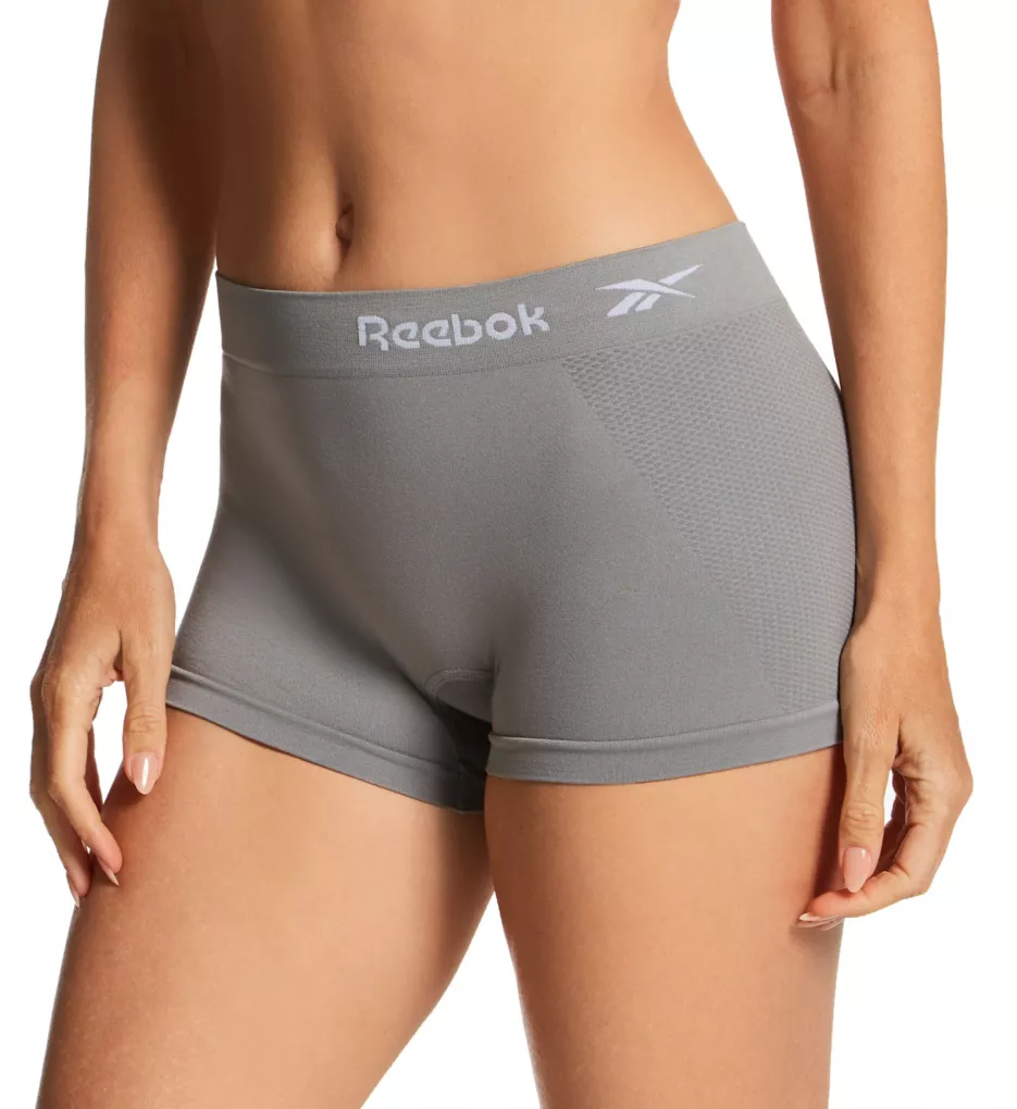 Reebok Women's Underwear - Seamless Boyshort Panties (4 Pack), Size Small,  Charcoal/Rhubarb at  Women's Clothing store