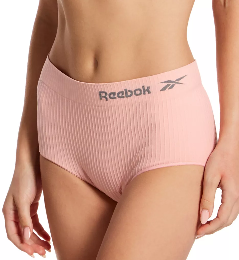 Reebok Women?s Underwear ? Seamless High Waist Brief Panties (4 Pack), Size  Large, Rose Dust/Sharkskin/Black/Natural at  Women's Clothing store
