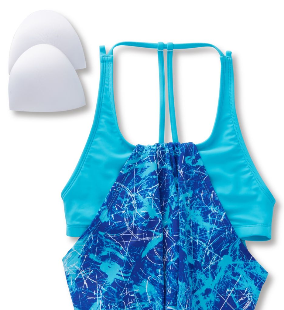 Marble Abstraction Tankini Swim Top-cs3