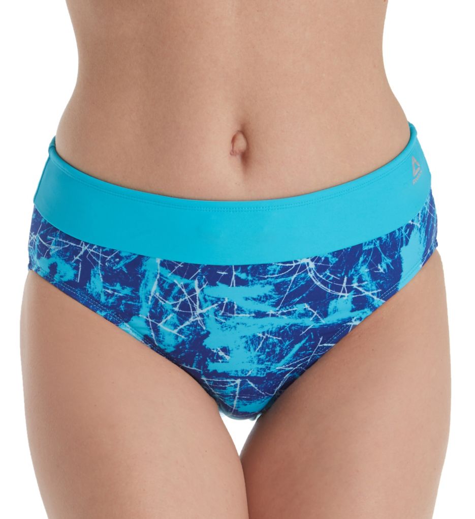 Marble Abstraction Drawcord Brief Swim Bottom-fs