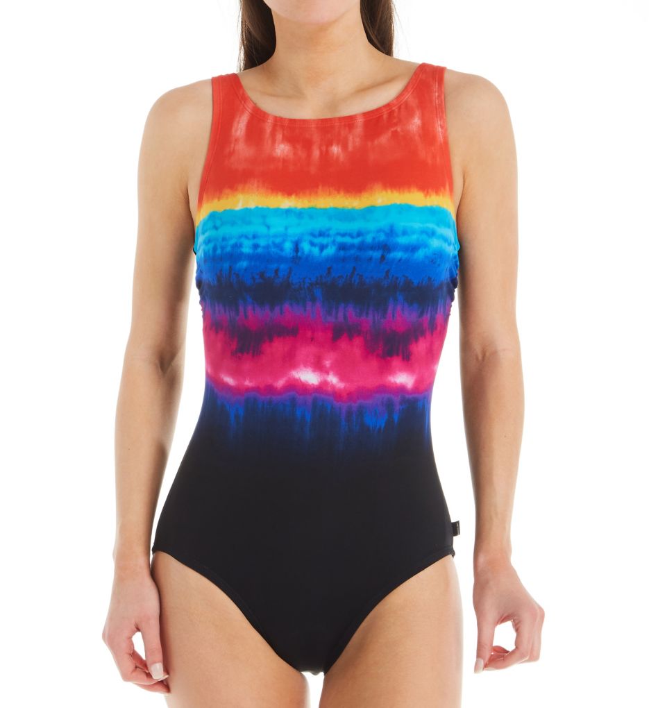 Party In My Cabana High Neck One Piece Swimsuit-fs
