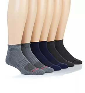 Quarter Basic Socks - 6 Pack ASST8 O/S