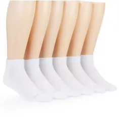 Quarter Top Logo Sock - 6 Pack WHT O/S