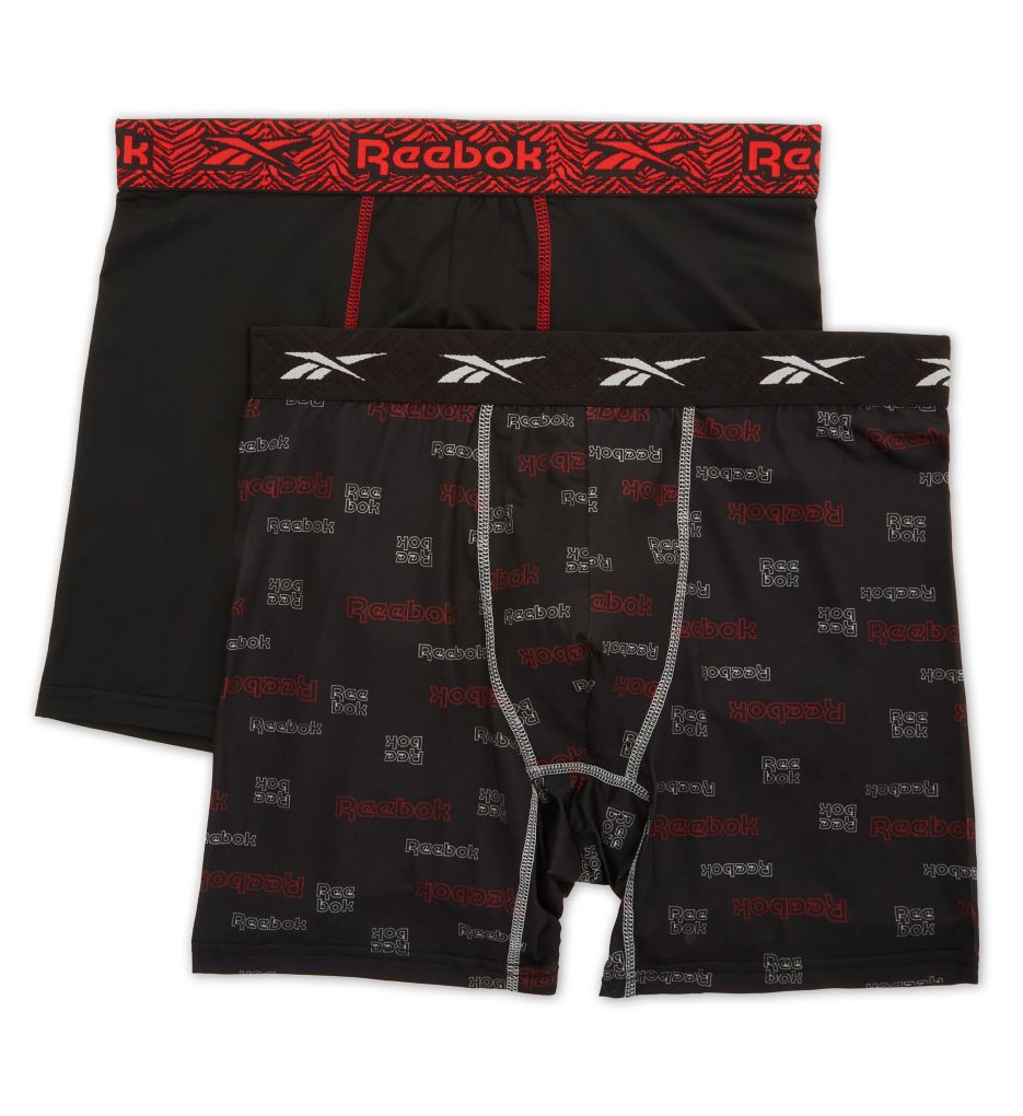 REEBOK Performance 3 Pack black/gray/ red Boxer Briefs underwear, S 28-30 