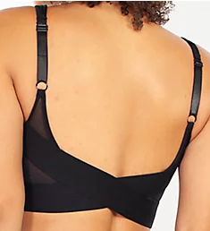 Molded Cup Bra with Mesh Back Detail Black 1X