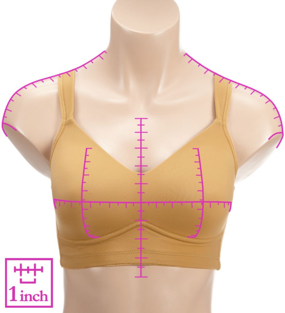 Molded Cup Wireless Bra Nude S by Rhonda Shear