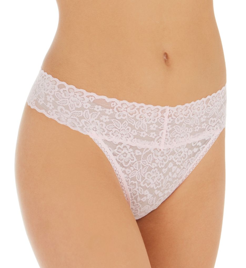Rhonda Shear : Rhonda Shear 2912 Lace Thong (Pink XS/S)