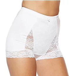 Pin Up Girl Lace Control Panty White 1X