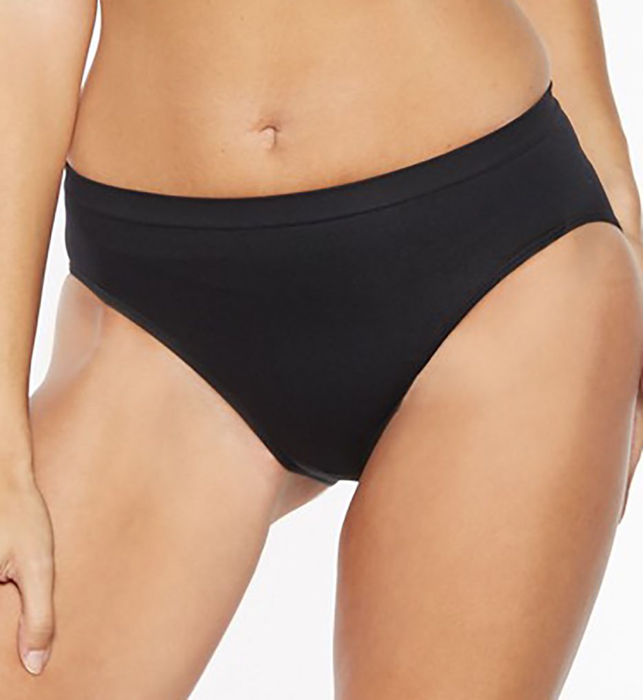 Rhonda Shear Women's Ahh Seamless High-Cut Brief Panty in Black | Plus Size 4XL | HerRoom.com