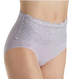 Seamless Brief Panty with Lace Overlay Misty Lilac S