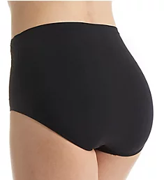 Seamless Brief Panty with Lace Overlay