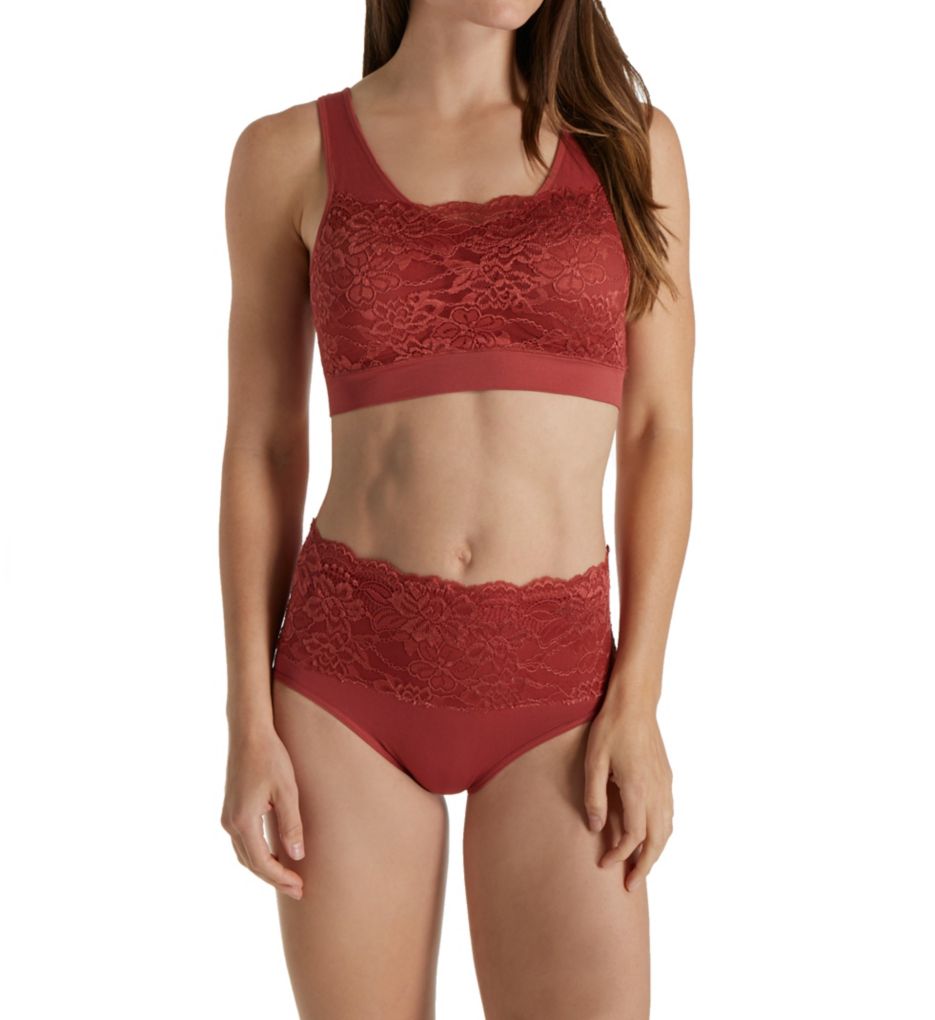 Seamless Lace Overlay Bra 