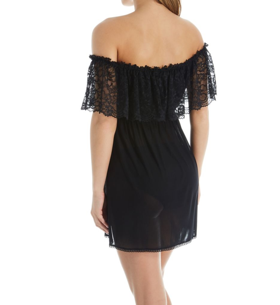 Up All Night Off the Shoulder Nightie with Panty-bs