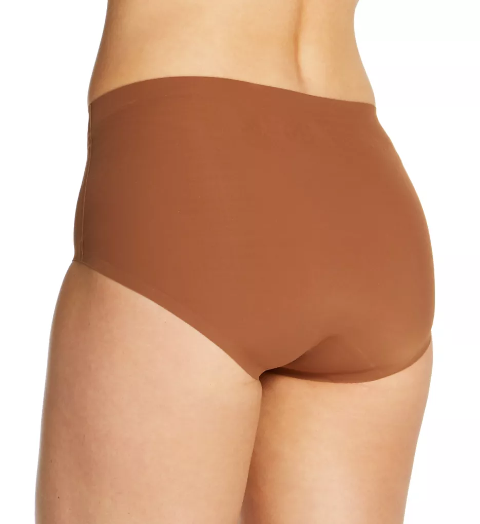Women's Rhonda Shear 4221 Seamless High Waist Lace Trim Brief Panty (Nude  2X)