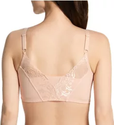 Lace Back Pin-Up Bra Pink Beige 1X