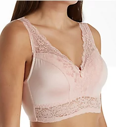 Pin Up Lace Leisure Bra with Removable Pads Blush S