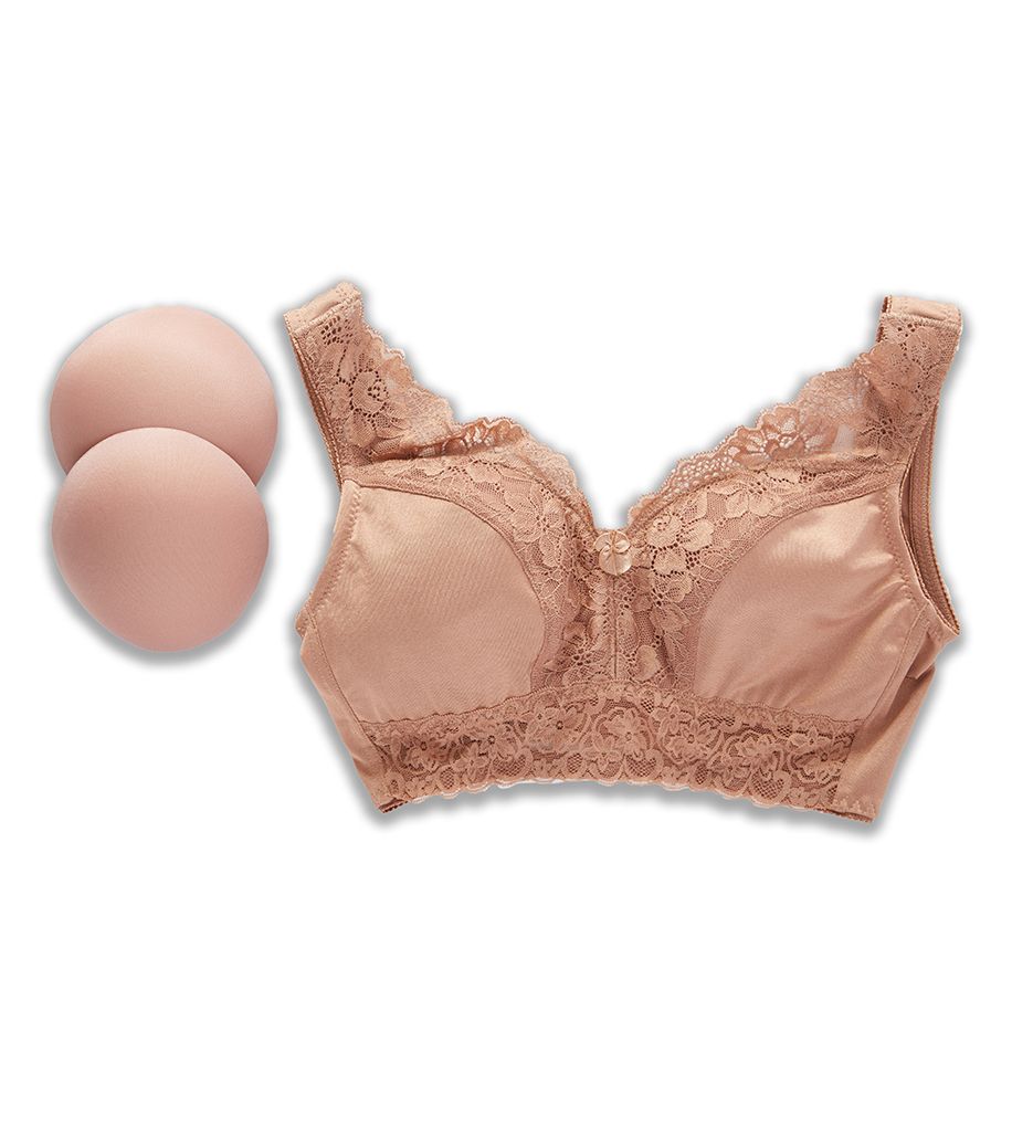 Rhonda Shear Pin Up Lace Leisure Bra with Removable Pads 672BP - Image 5