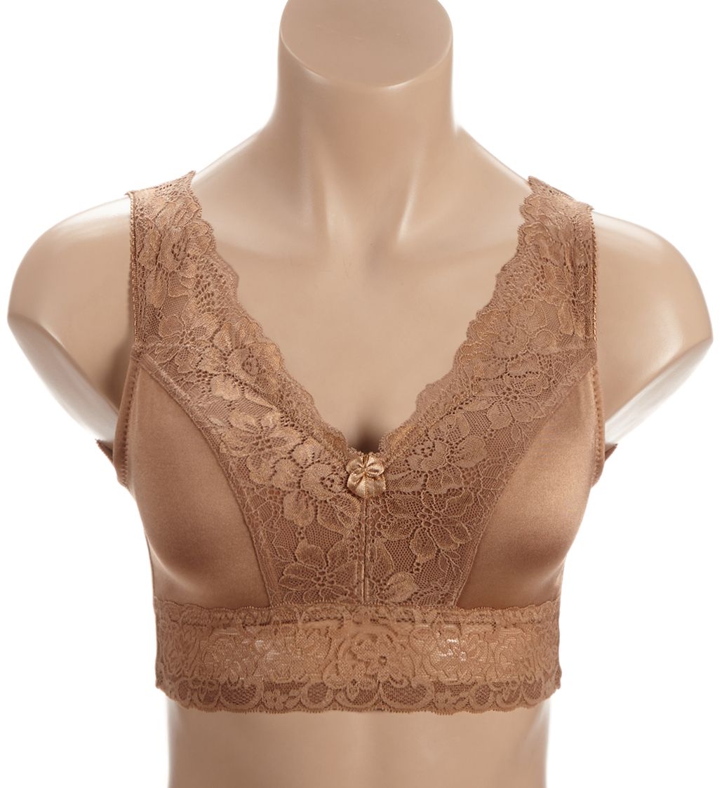Rhonda Shear Pin Up Lace Leisure Bra with Removable Pads 672BP - Image 1