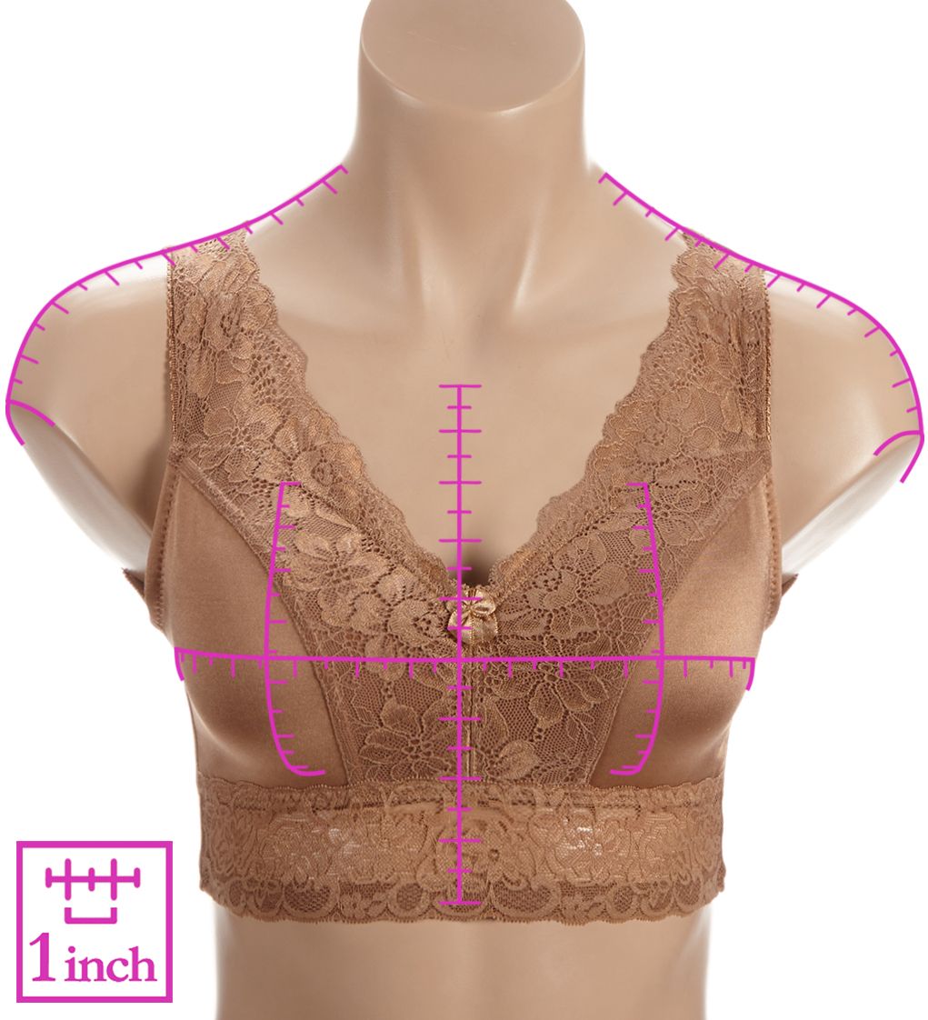 Rhonda Shear Pin Up Lace Leisure Bra with Removable Pads 672BP - Image 3