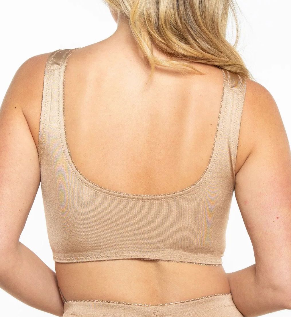 Rhonda Shear Ahh Pin-Up Lace Leisure Bra with Removable Pads Beige 1X  - Image 2