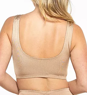 Ahh Pin-Up Lace Leisure Bra with Removable Pads Beige 1X