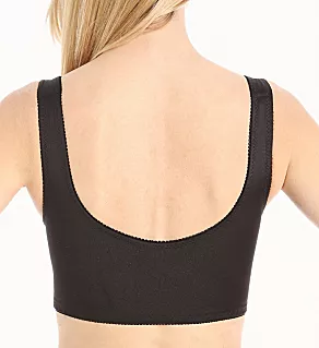 Ahh Pin-Up Lace Leisure Bra with Removable Pads Black 1X