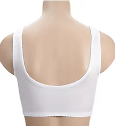 Ahh Pin-Up Lace Leisure Bra with Removable Pads White XS