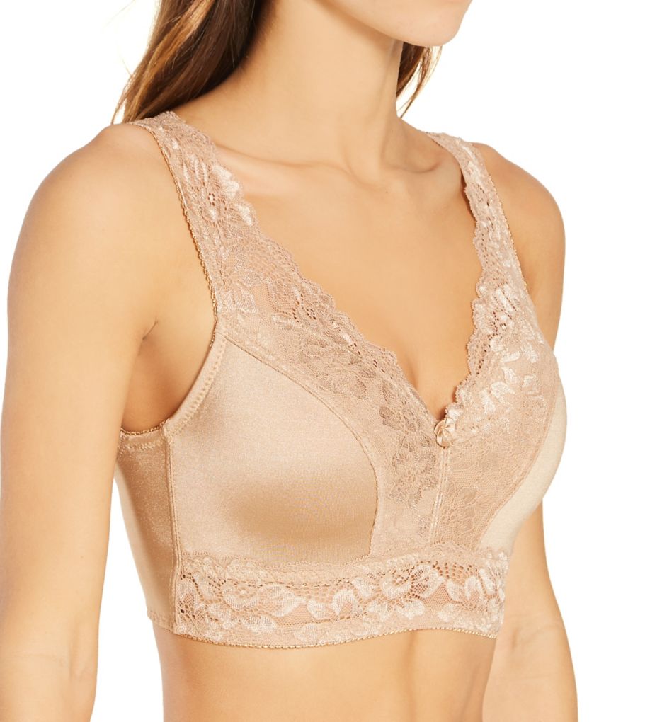 Rhonda Shear : Rhonda Shear 679 Lace Strap Pin-Up Bra (Beige S)