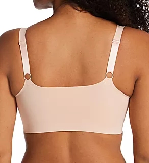 Plunge Wireless Bra with Adjustable Straps Pink Beige 1X