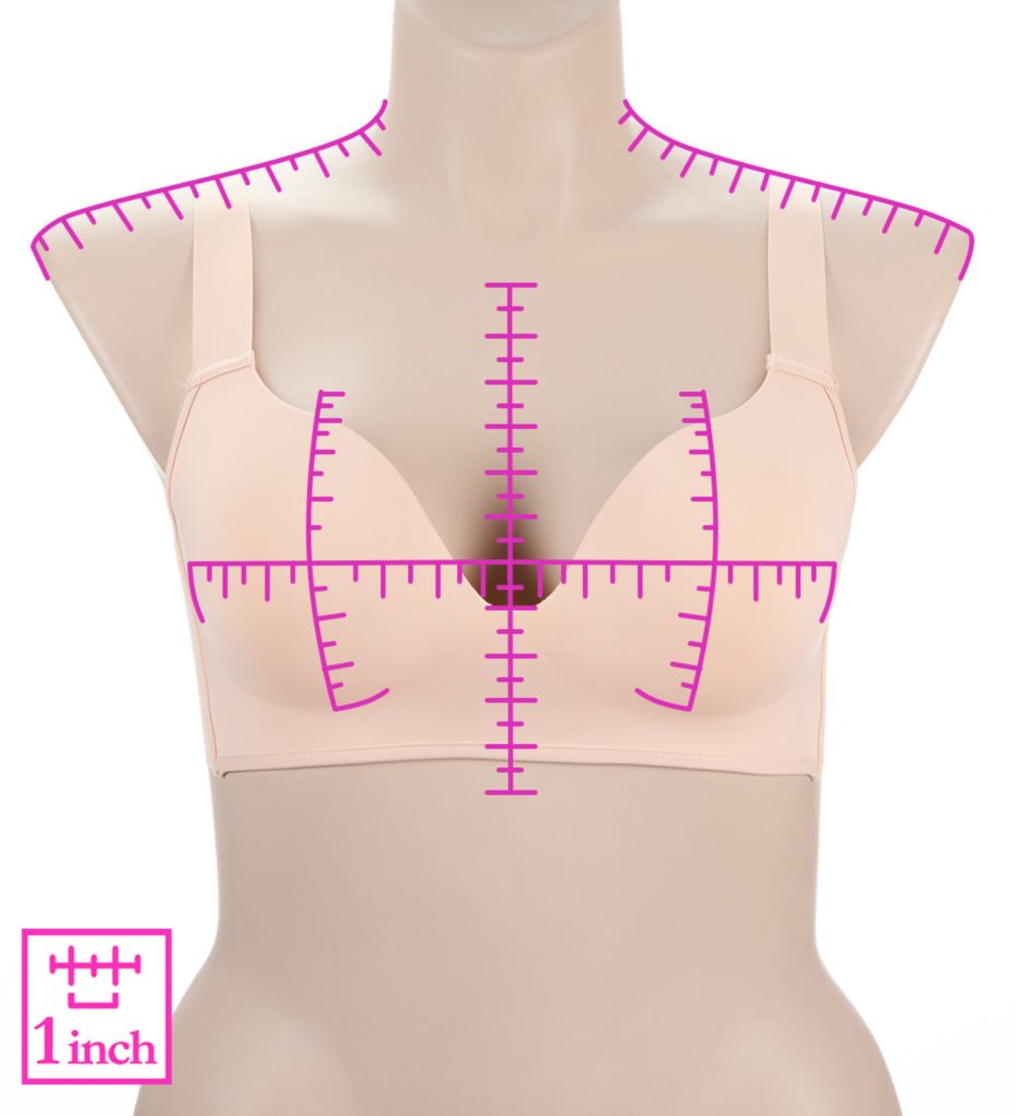 Rhonda Shear Plunge Wireless Bra with Adjustable Straps 685 - Image 3