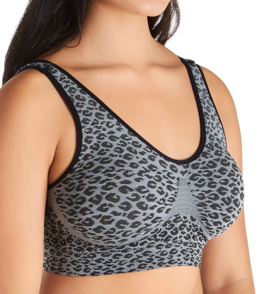 Rhonda Shear : Rhonda Shear 9202 Jacquard Ahh Bra with Removable Pads (Snow Leopard XL)