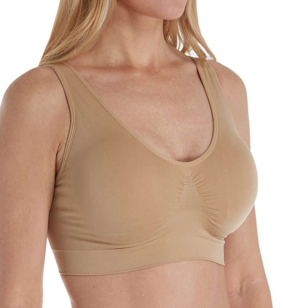 Rhonda Shear 92071 Ahh Seamless Leisure Bra with Removable Pads (Nude)