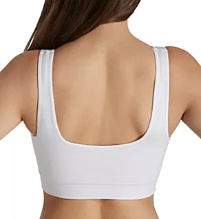 Ahh Seamless Leisure Bra with Removable Pads White 2X
