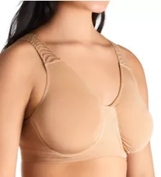 Seamless Underwire Bra with Lace Strap Inset Nude XS