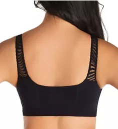 Seamless Underwire Bra with Lace Strap Inset